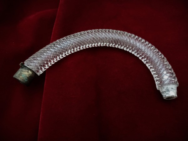 Baccarat fluted Glass arm Crook 