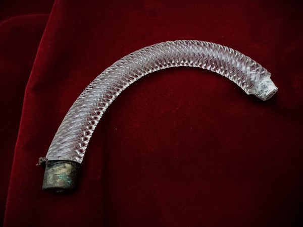 Baccarat fluted Glass arm Crook 
