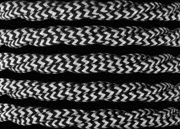 3 Core Electric Cable Black and White Twist