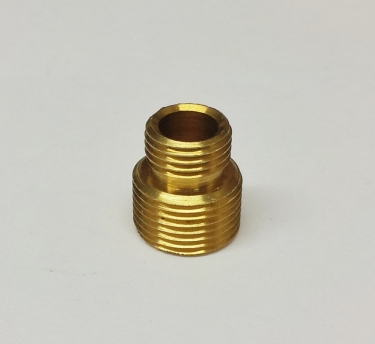REDUCER 13MM MALE TO 10MM MALE THREAD SOLID BRASS 