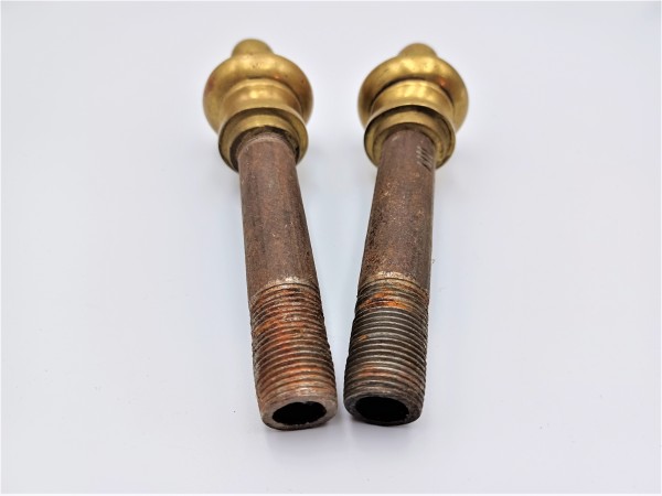 Brass chandelier finial with threads 5 eights of an inch pack of 2