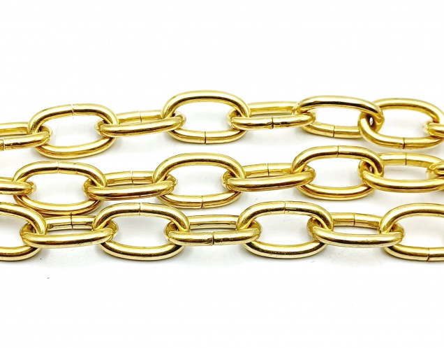 Brass plated split link chandelier chain 10kgs max load