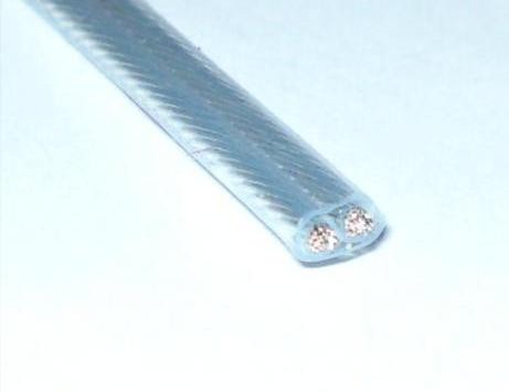 Clear 2 Core Flex Oval  Electric Cable 0.75mm