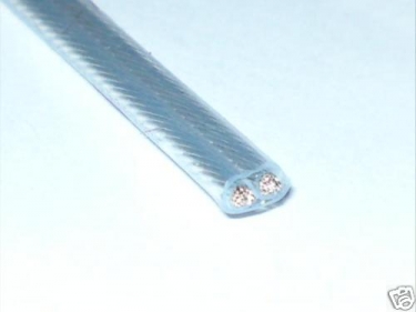 Clear 2 Core Flex Oval  Electric Cable 0.75mm