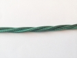 Forest Green 3 Core Braided Silk Lighting Flex Period Cable 0.75mm