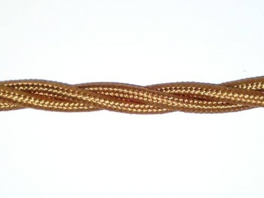 Braided 3 core Chandelier Cable Antique Gold 0.50mm