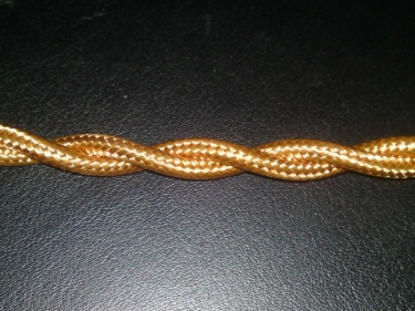 Braided Twisted 2 Core Wire Antique Gold 0.75 mm