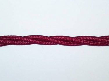 Braided burgundy silk electric wire 0.75mm
