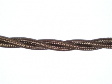 Braided 3 core period silk flex cable brown 0.50mm
