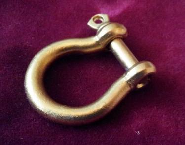 hand painted - gilded and varnished GOLD - STRONG GALVANIZED SHACKLE  