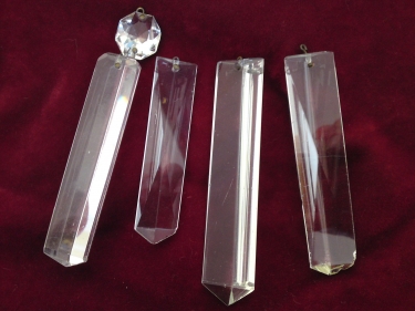 Antique crystal finger drop