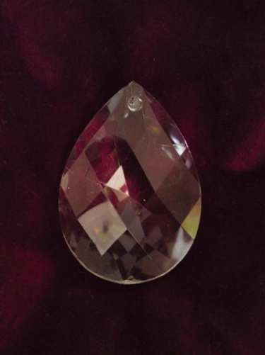 Cross pattern crystal pear drop