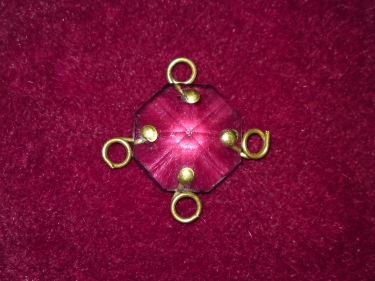 CRYSTAL OCTAGON BUTTON DIVIDER 4 WAY 18MM