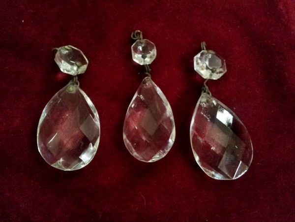 Vintage Chandelier Glass Pear Drop 