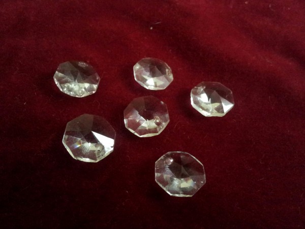 Swarovski octogan finial buttons , 14mm , 1 pin hole