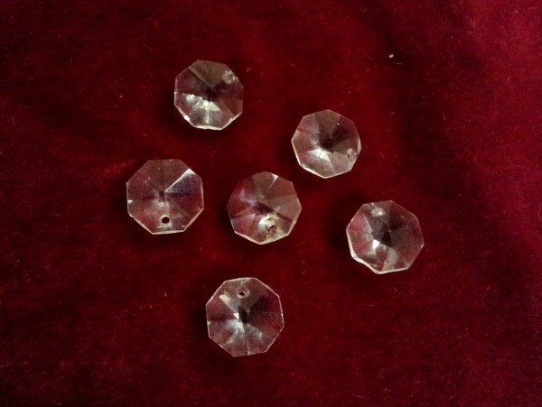 Swarovski octogan finial buttons , 14mm , 1 pin hole