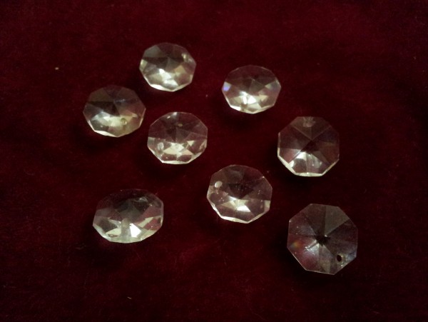 Swarovski octogan finial buttons , 14mm , 1 pin hole