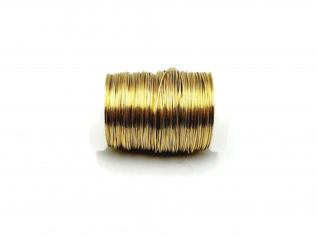 Chandelier wire gold coloured copper 0.5mm x 45 metres