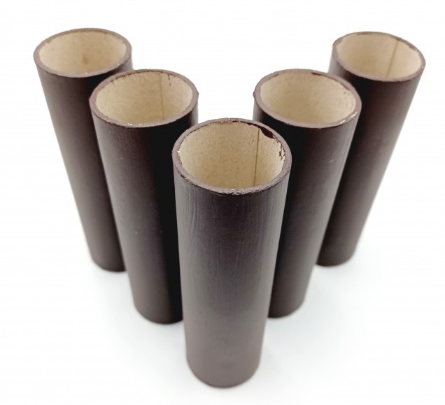 Chandelier Candle Tubes Brown Card 100mm x 26mm 