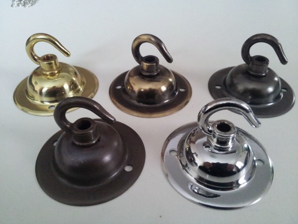 Solid Brass Ceiling Rose Hook Plate Hanging Suspension Fixing