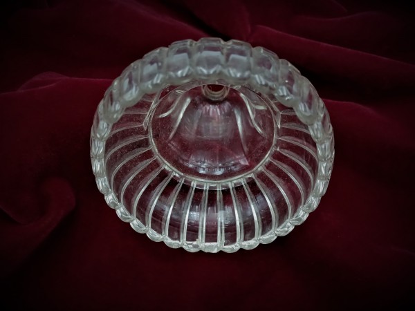 Chandelier pressed glass bottom bowl