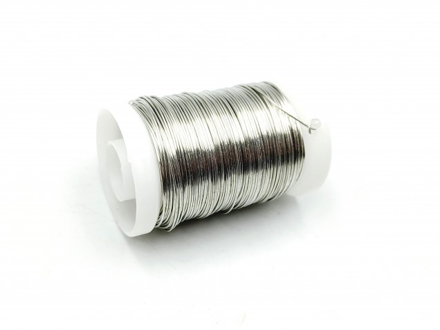 chandelier wire silver coloured metal 0.5mm x 45 metres