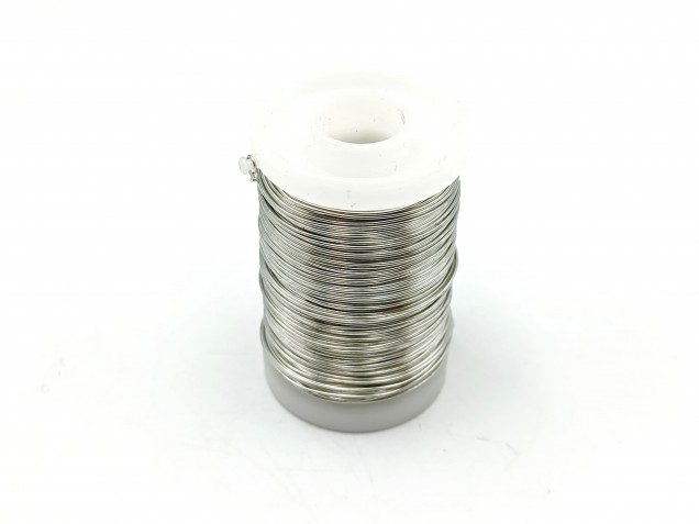 chandelier wire silver coloured metal 0.5mm x 45 metres