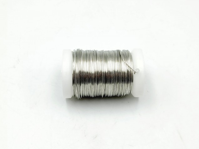 chandelier wire silver coloured metal 0.5mm x 45 metres