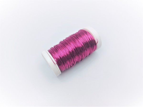 Chandelier wire pink coloured copper 0.5mm x 45 metres 