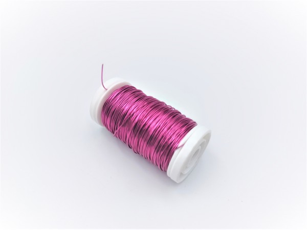 Chandelier wire pink coloured copper 0.5mm x 45 metres 