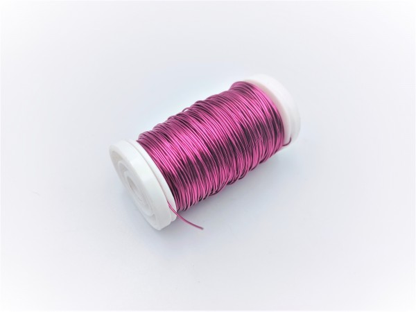 Chandelier wire pink coloured copper 0.5mm x 45 metres 