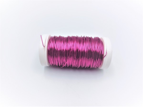 Chandelier wire pink coloured copper 0.5mm x 45 metres 