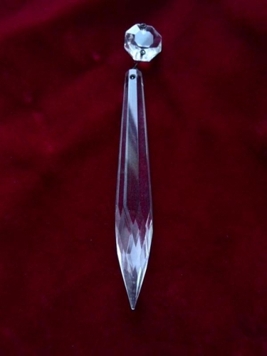 Crystal Icicle Drop with button