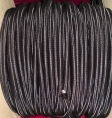 2 CORE ROUND PVC OVERBRAID BLACK SILK FLEX PERIOD ELECTRIC CABLE 0.50MM