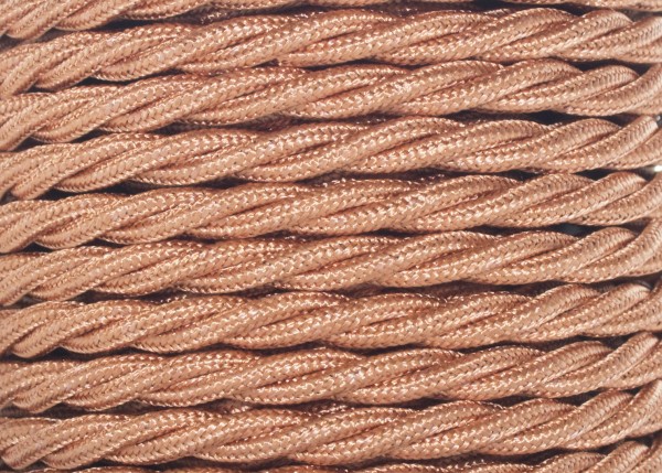 Braided silk flex silk woven electric cable in Copper 0.75mm