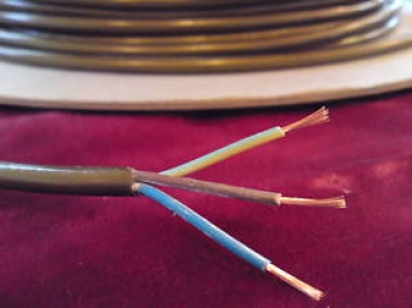 PVC 3 Core Flex Electrical Cable 0.75mm GOLD-BRONZE