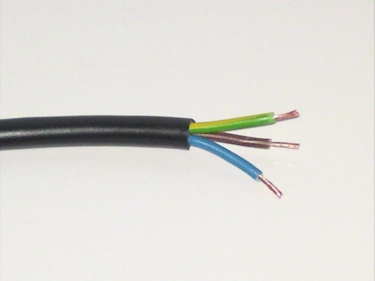 BLACK 3 Core pvc Flex Electrical Cable 0.75mm