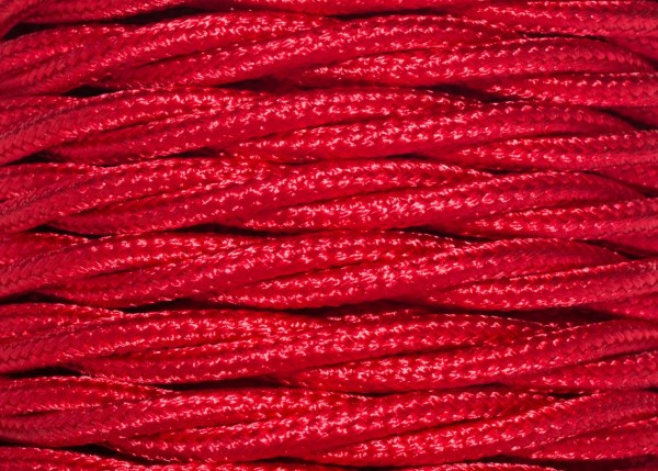 Red 3 Core Braided Electrical Cable 0.5mm 