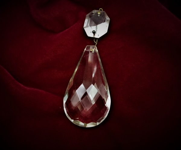 Crystal Edwardian chandelier pear drop 115mm height 