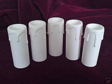 Candle Tube White Drip Plastic 70mm x 27mm