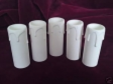 Candle Tube white drip plastic 85mm X 24mm