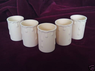 Candle Tube Plastic Cream  Drip 50mm x 33mm