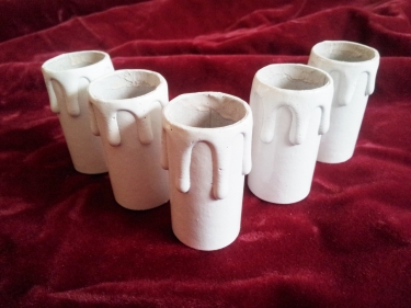 Candle Tubes White Drip Card 55mm x 27mm