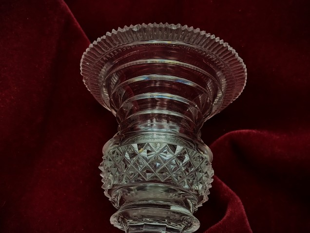 Cut glass candle cup by John blades C1790