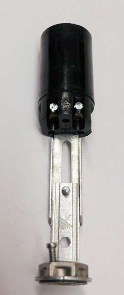 E14 SES Lamp Holder With Adjustable Metal Stem Leg 100 - 120mm Height 23mm Width