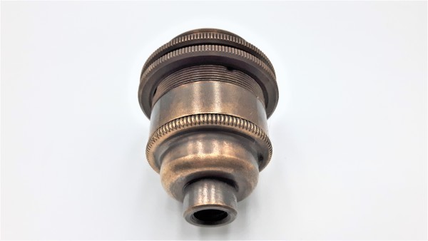E27 3 part bulb holder lamp holder Antique Brass Effect 10mm thread 