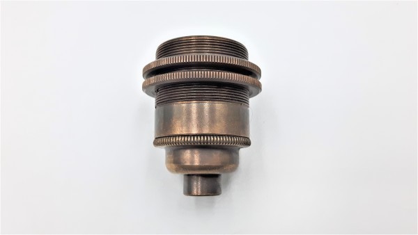 E27 3 part bulb holder lamp holder Antique Brass Effect 10mm thread 