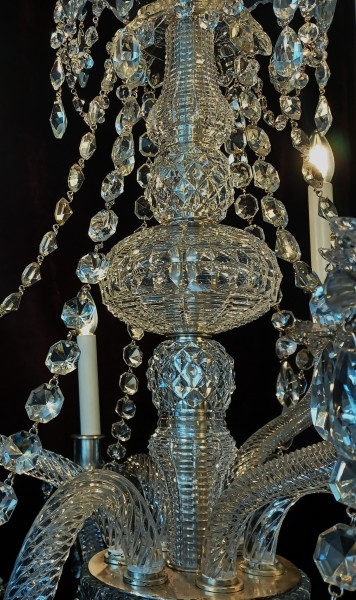 Perry And Co Cut Glass And Crystal Chandelier Early 20th Century