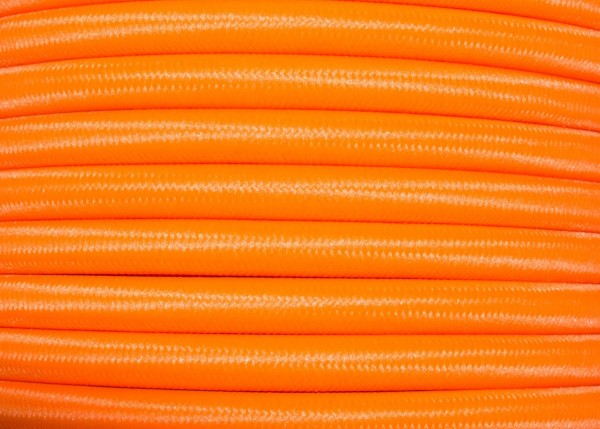 ROUND OVERBRAID 3CORE SILK FLEX CABLE IN ORANGE 0.50 MM