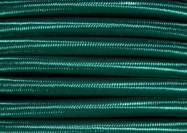 100 METRES of 3 CORE ROUND OVERBRAID FOREST GREEN ELECTRIC FLEX 0.50MM 